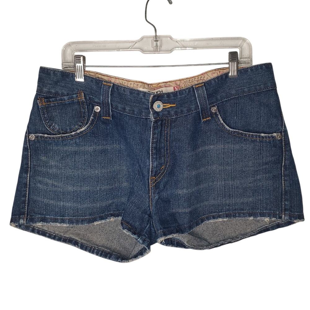 Levi’s Slouch 504 Y2K Distressed Low Rise Denim Micro Shorts Juniors 15 (35x2)